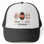 Peace Love Lifeguard Cap hats