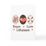 Peace Love Lifeguard Greeting Card