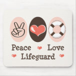 Peace Love Lifeguard Mousepad
