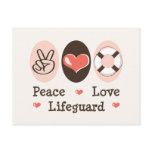 Peace Love Lifeguard Postcard
