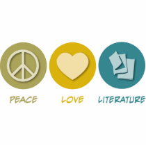 Peace Love Literature Photo Cut Outs