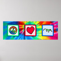 Peace, Love, Lizards Print