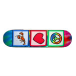 Peace, Love, Lobsters Custom Skate Board