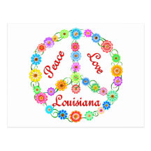 Peace Love Louisiana Post Card