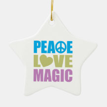 Peace Love Magic Ornaments