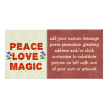 Peace Love Magic Photo Card