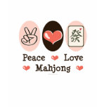 Peace Love Mahjong Long Sleeve T-shirt