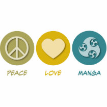 Peace Love Manga Acrylic Cut Outs