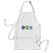 Peace Love Mardi Gras Aprons