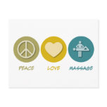 Peace Love Massage Postcards