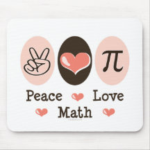 Peace Love Math Mousepad