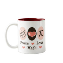 Peace Love Math Mug