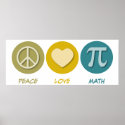 Peace Love Math posters