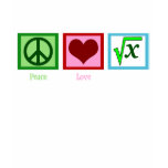 Peace Love Math t-shirts