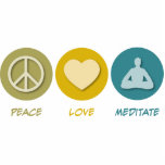 Peace Love Meditate photo sculptures