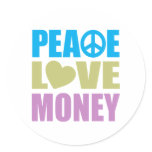 Peace Love Money stickers