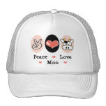 Peace Love Moo Cow Hat
