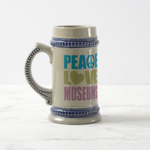 Peace Love Museums Coffee Mugs