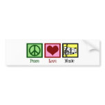 Peace Love Music bumper stickers