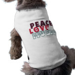 Peace Love Music Doggie Tee Shirt