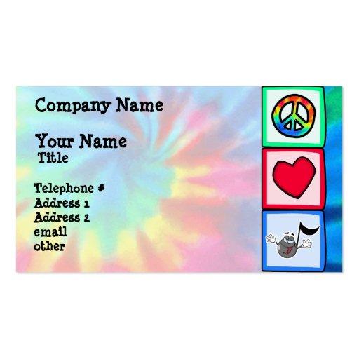 tie dye business cards