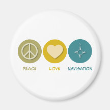 Peace Love Navigation Magnets