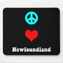 Peace love Newfoundland Mouse Pad