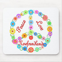 Peace Love Newfoundlands Mousepads