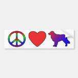 Peace Love Nova Scotia Duck Tolling Retrievers Bumper Stickers