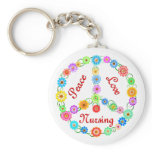 PEACE LOVE NURSING KEY CHAIN