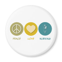 Peace Love Nursing Refrigerator Magnets