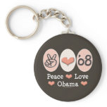 Peace Love Obama 08 Key Chain keychains