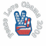 Peace Love Obama 2008 embroidered shirts