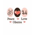 Peace Love Obama 44 Long Sleeve Tee Shirt