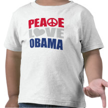 Peace Love Obama T Shirt
