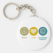 Peace Love Occupational Therapy Keychains
