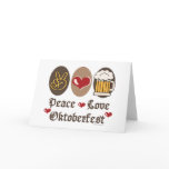 Peace Love Oktoberfest Blank Greeting Card