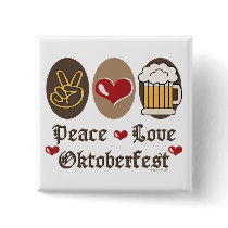 Peace Love Oktoberfest Button
