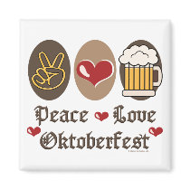 Peace Love Oktoberfest Magnet