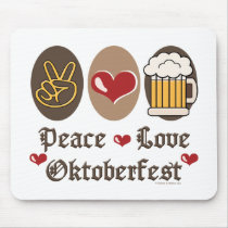 Peace Love Oktoberfest Mousepad