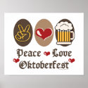 Peace Love Oktoberfest Poster posters