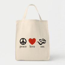 Peace Love Om Gift Tote Bag