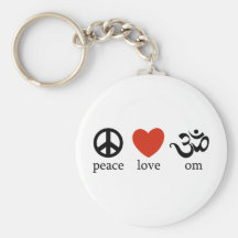 Peace Love Om Key Chain