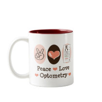 Peace Love Optometry Mug