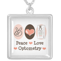 Peace Love Optometry Necklace