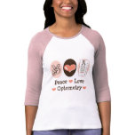 Peace Love Optometry Optometrist Raglan T-shirt