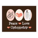 Peace Love Optometry Postcard