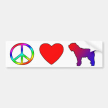 Peace Love Otterhounds Bumper Sticker
