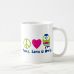 Peace, Love, Owls mugs