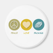 Peace Love Packing Magnet